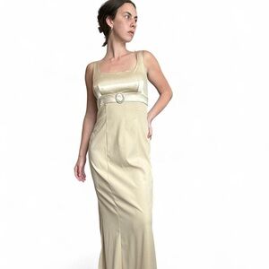 Alex Evenings Gold Formal Gown and Matching Shoulder Jacket